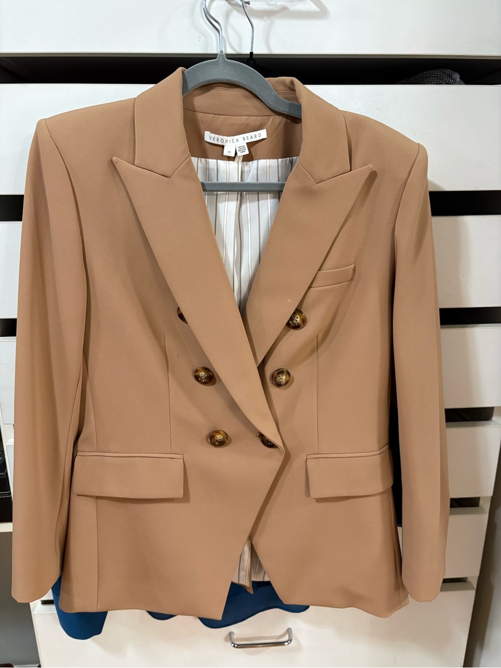 Veronica Beard Camel Miller Dickey Jacket, Sz 10